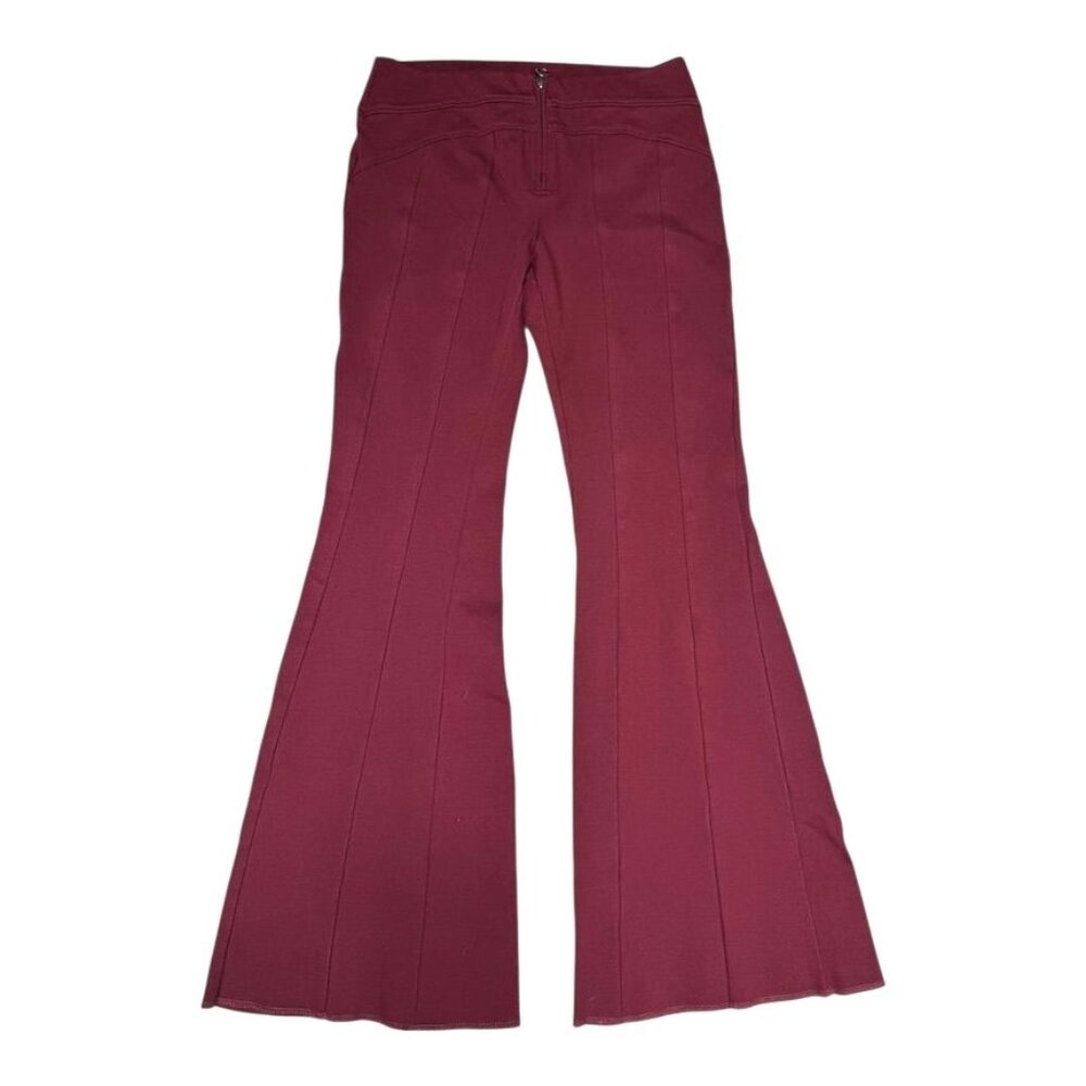 Free People Flared Pants Dark Red Size 6